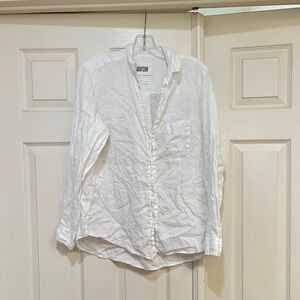 Grayson by Frank & Eileen The Hero White Linen Shirt Medium Minimalist Relaxed